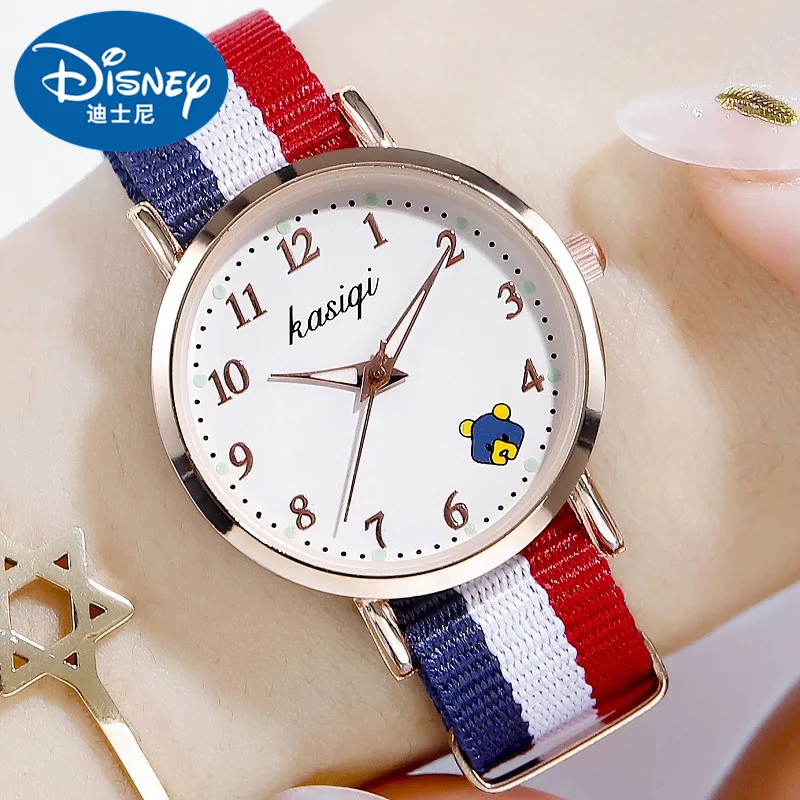 Disney Winnie The Pooh Children Quartz Wristwatch Alloy Clock Girl Student Kid Child Cartoon Dial Luminous Hand Waterproof Time