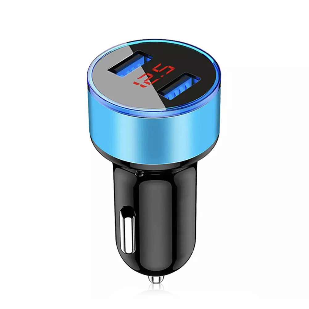 Адаптер автомобильного зарядного устройства Dual USB из алюминиевого сплава для прикуривателя 3.1A 17.5 Вт