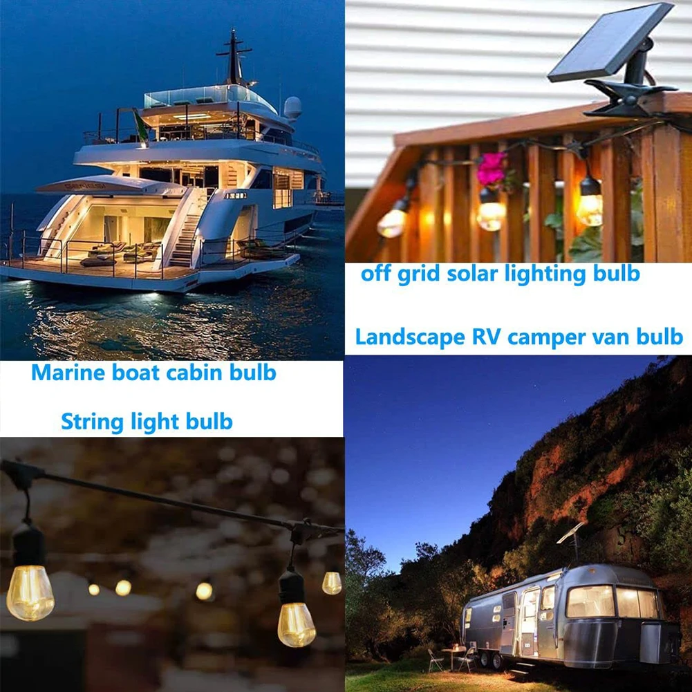 DC12V 24V 6W E27 G80 Лампа низкого напряжения RV Camper 2700K 4500K Винтажная светодиодная лампа Эдисона с накаливания Морская лодка Солнечная батарея 12V (art.: 3920cd36eda2e) - 3920cd36eda2e