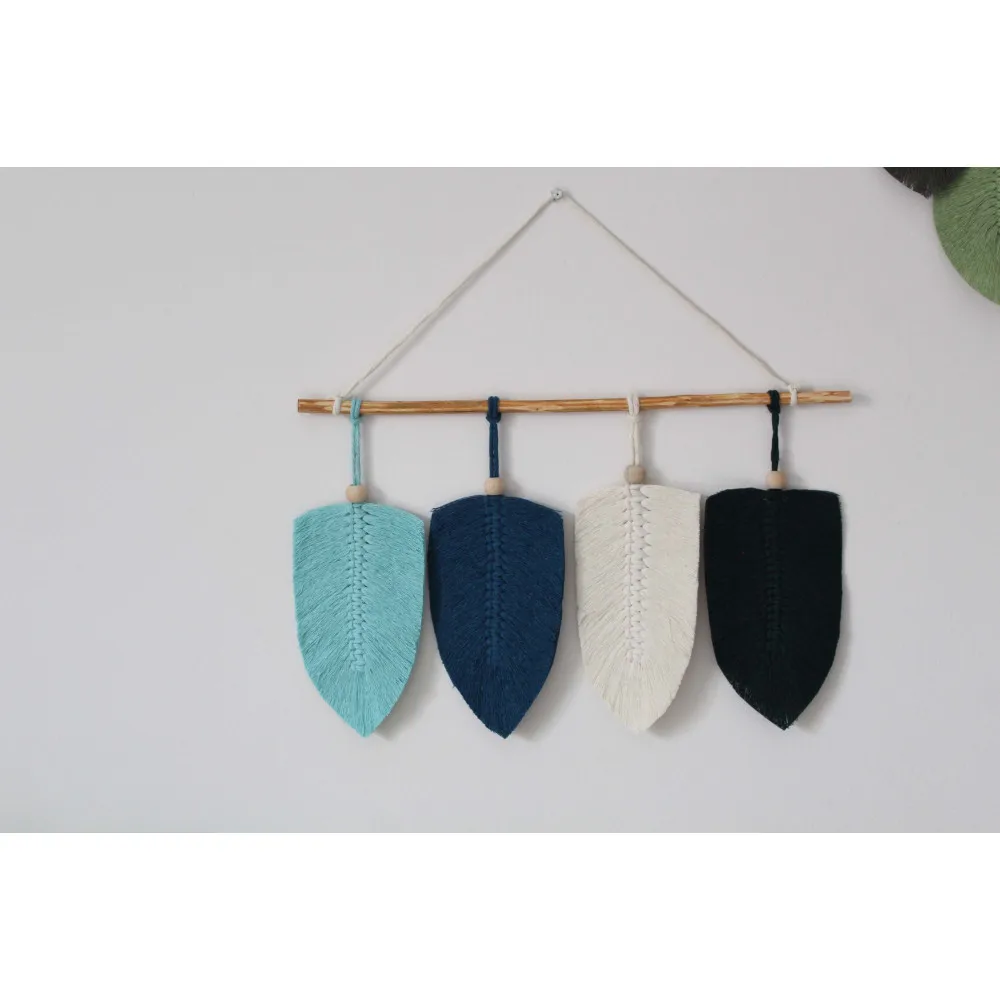 

Macrame Wall Art, Macrame Turquoise Leaves Wall Decor