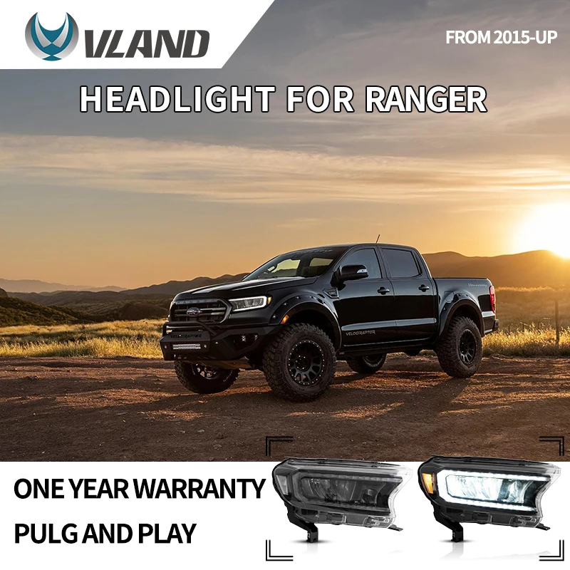 

Производитель VLAND для пикапов светодиодный грузовиков, светодиодная фара для Ranger 2015-UP с светодиодный светодиодным DRL + сигнал поворота + Даль...