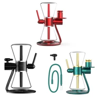 2022 Hot Hourglass Type Gravity Infuser Bong Glass Crafts Water Pipe 360Degree Rotating