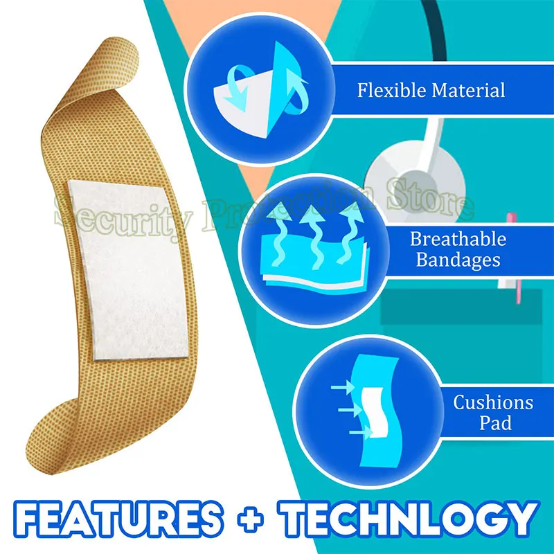 100 шт./упаковка пластыри для ран от бактерий