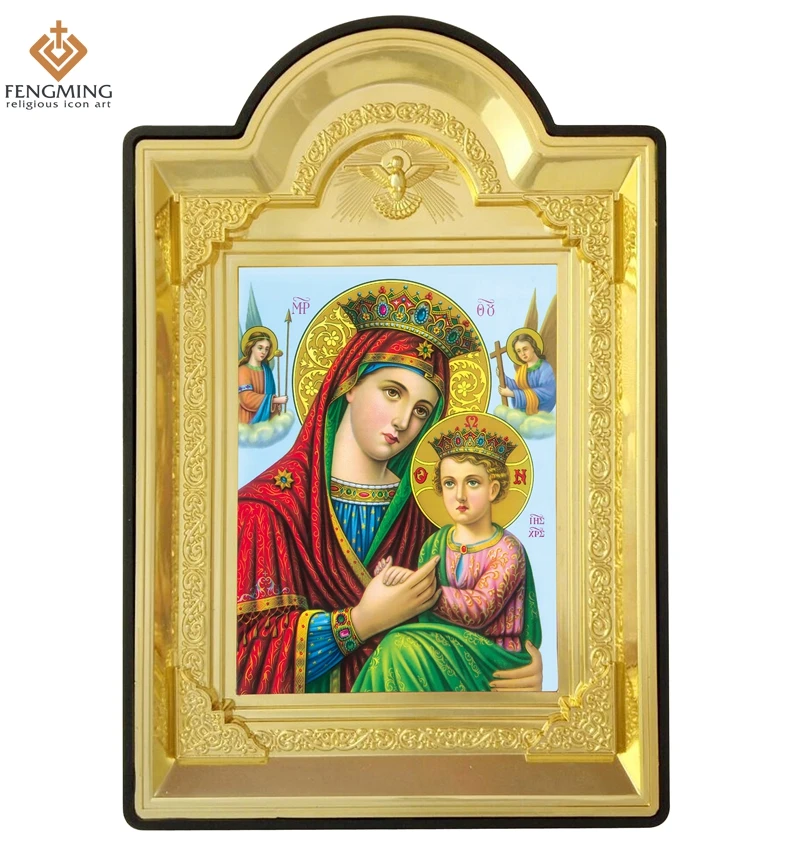 

custom sign Plastic Photo frame Bronzing icon Saint Christina of Tyre Byzantine Church Supplies Greek orthodox religious charms
