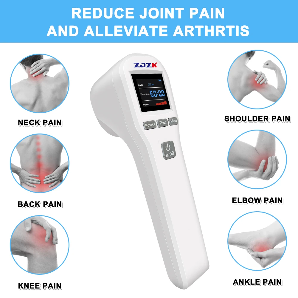 

ZJZK 4X808nm Laser Therapy Devices Diodes Handheld Medical 650nm 808nm for Knee Joint Back Shoulder Pain Relief
