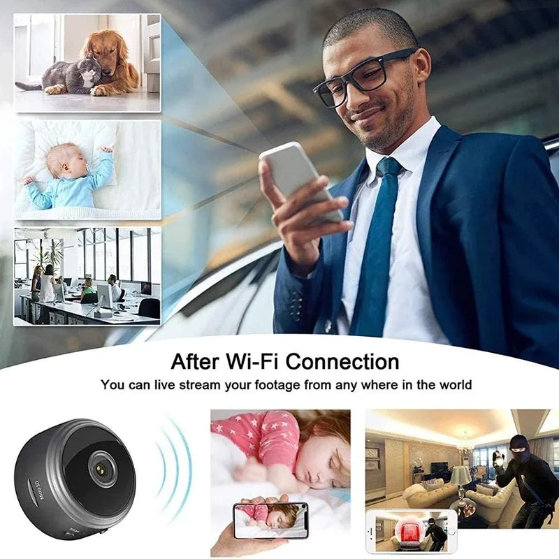 Cemera Mini A9 1080P High Definition WIFI CCTV IP Night View Voice Video Security Wireless Cameras |