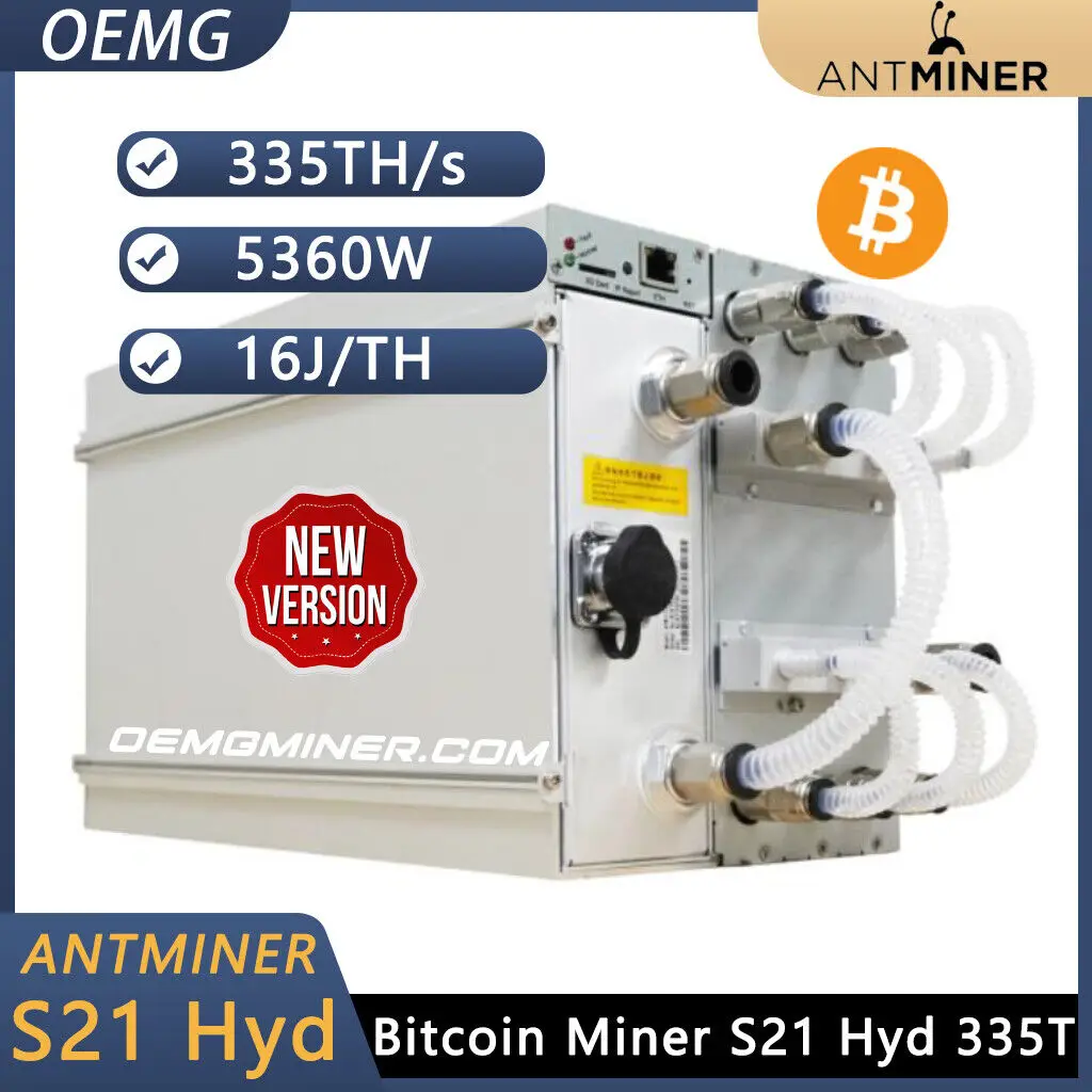 OA КУПИТЬ 6 ПОЛУЧИ 3 БЕСПЛАТНО Новый Bitmain Antminer S21 Pro Hyd 335Th/s 5360W Asic Bitcoin BTC Miner Mining