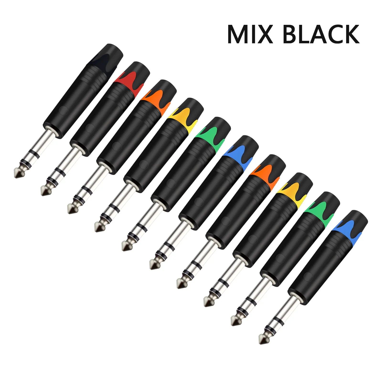 

10 шт. 6,35 мм стерео разъем, 1/4 "6,35 мм TRS паяльный адаптер, разъем для аудиокабеля «сделай сам», соединитель для микрофона, динамика, усилителя