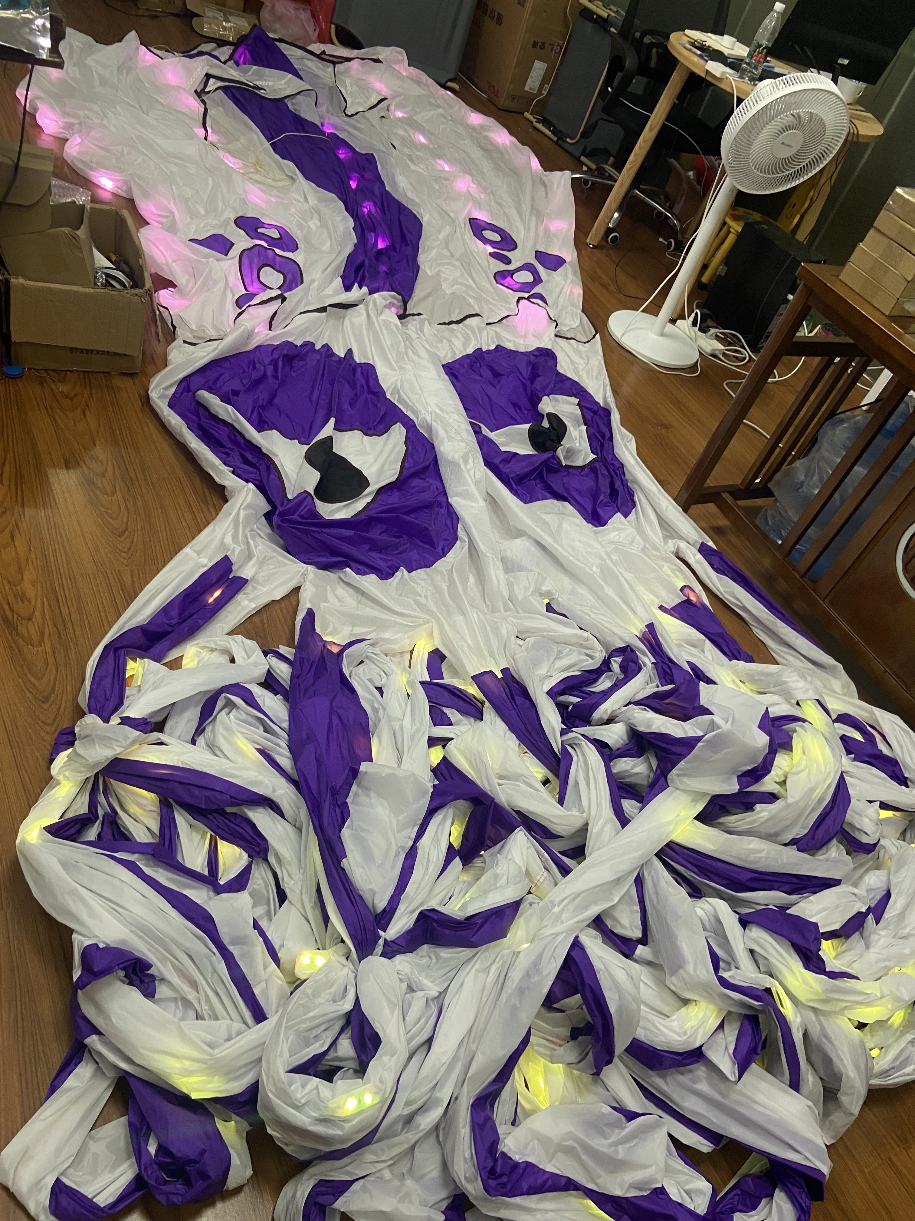 18 м Φ мягкий осьминог большие летающие змей с подсветкой для взрослых батареей и