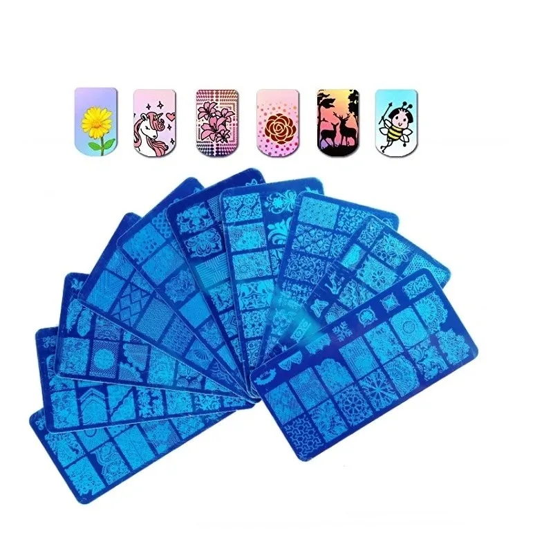 

Luxury Brand Logo Nail Stamping Plates Size Is 6x12cm Pates Are Made Of Stainless Steel