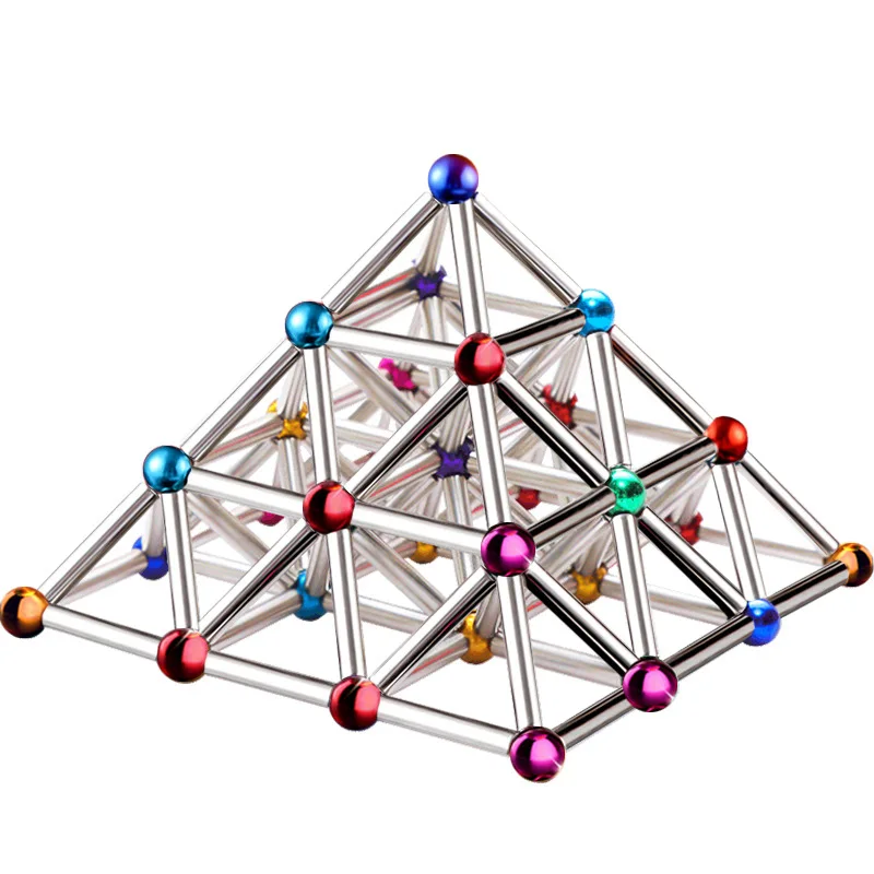 

Магнитный конструктор для взрослых, декомпрессионная игра, настольный пазл, цветные магнитные бусины, магнитные стики, игрушки, праздничны...