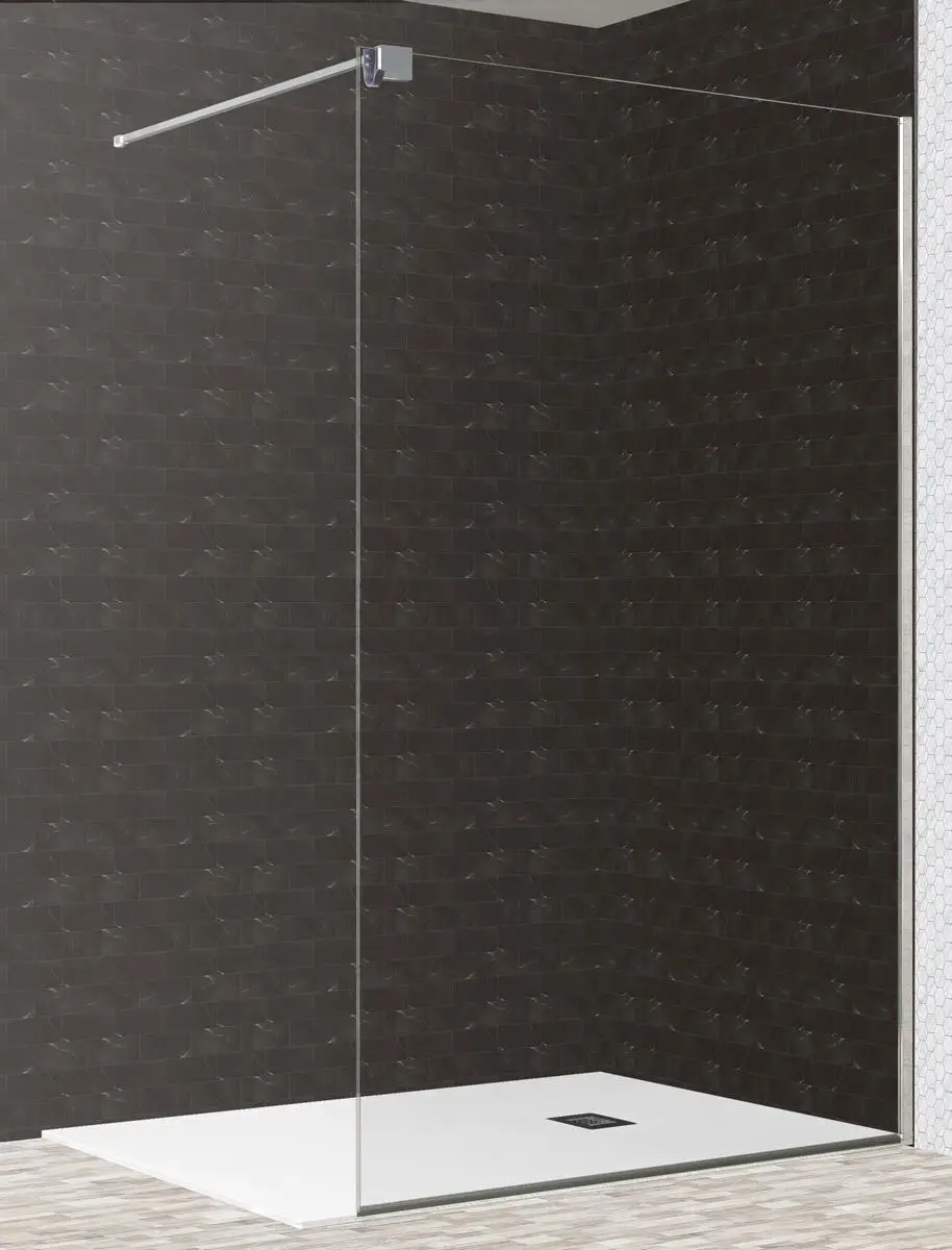 Экран для душа с кольцом полотенец-зафиксированное прозрачное или