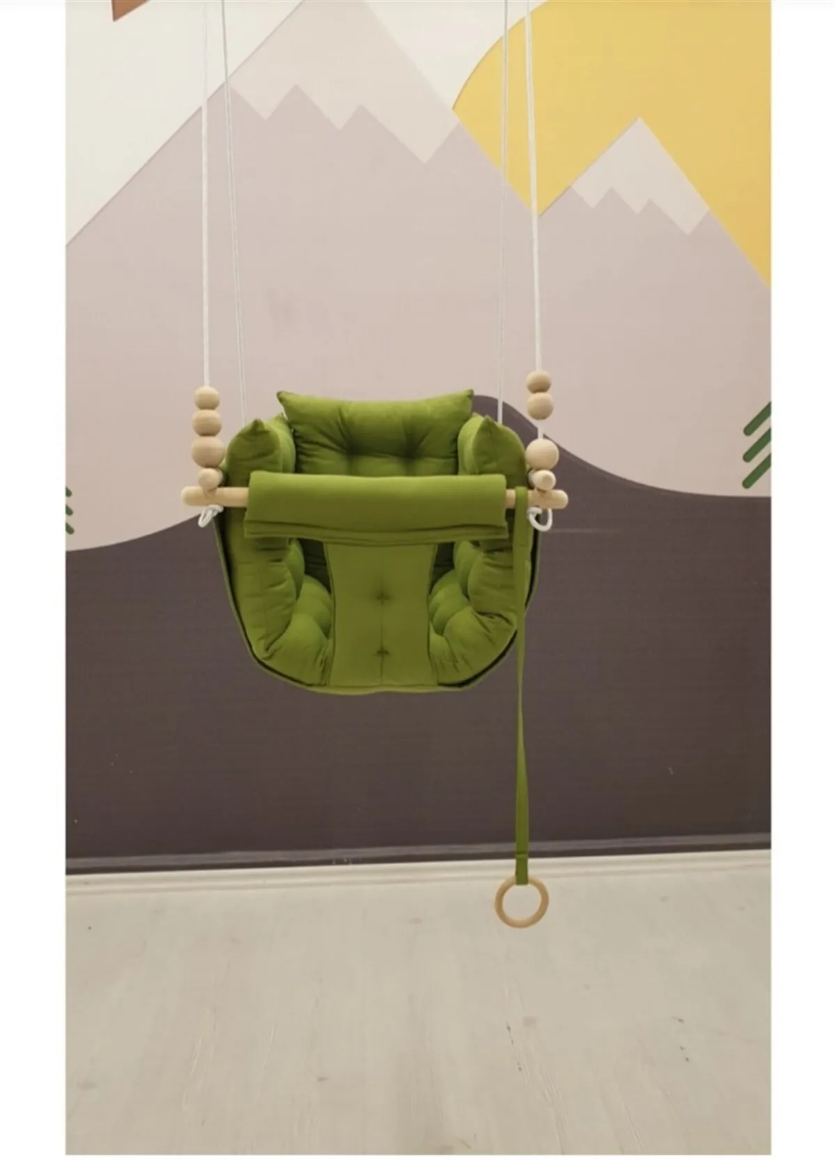 

Jaju Baby Fluffy Green Swing