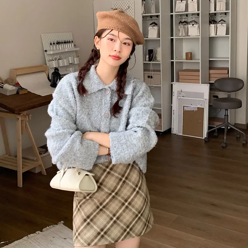 Корейский стиль весна осень женская новая форма пенопласт кареган