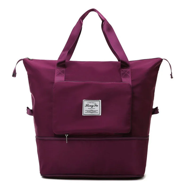 

Вместительный складной дорожный рюкзак, спортивная сумка, сумка для хранения, сумка через плечо для женщин, водонепроницаемый багажный тоут Ecjcj