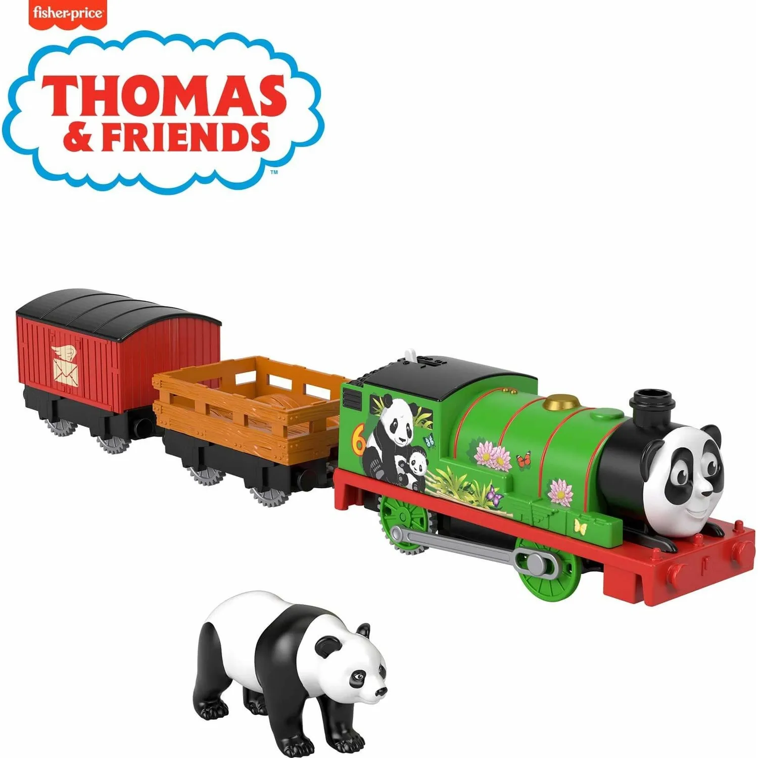 Оригинальный набор поездов Thomas and Friends металлическая панда Перси моторизованный
