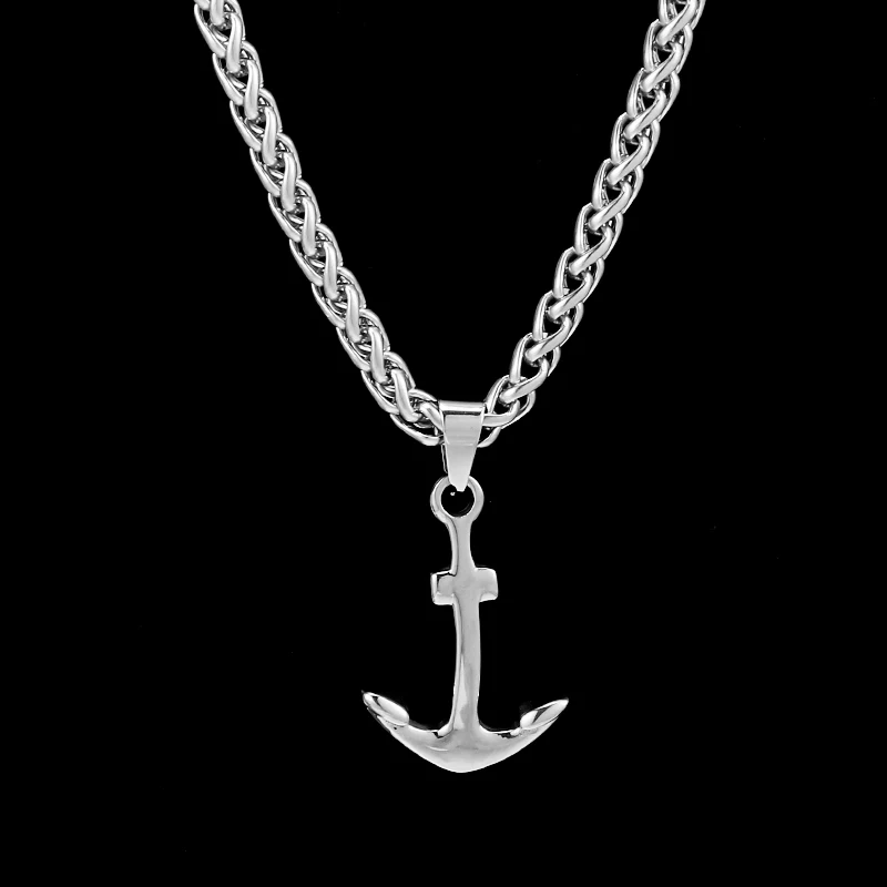 Ожерелье OMKAIMING с подвеской-крестом в форме лодки и якоря для мужчин женщин
