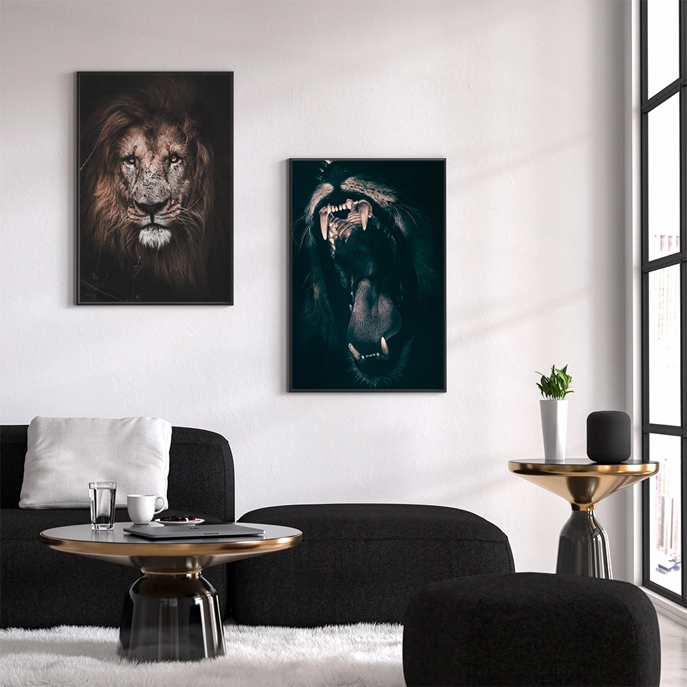 

Modern Animals Poster Photography Canvas Painting Lion Art Print Fashion Scandinavian Wall Picture For Living Room Home Decor