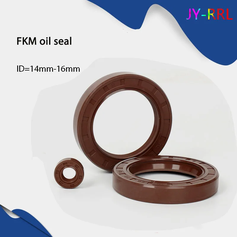 

1Pcs TC/FB/TG4 FKM Framework Oil Seal ID 14mm 15mm 16mm OD 23-40mm Thickness 5-10mm Fluoro Rubber Gasket Rings