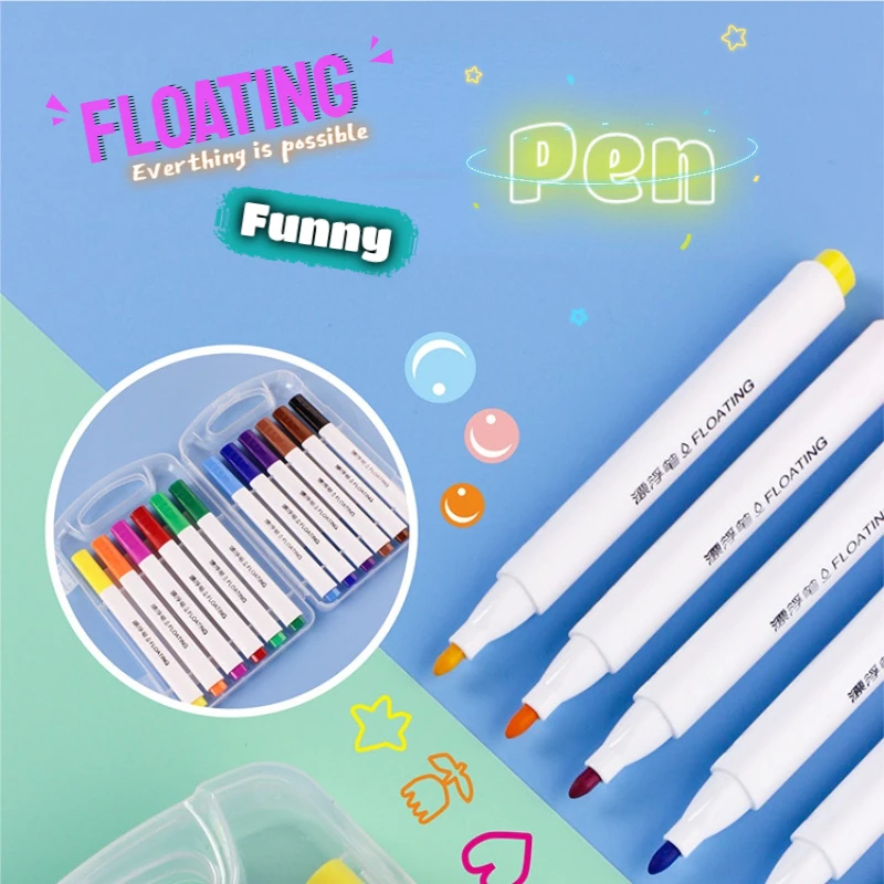 

Water Floating Pen Unlimited Fun Children's Painting Easy To Erase Graffiti Marker Pen Color Water-Based Whiteboard Pen