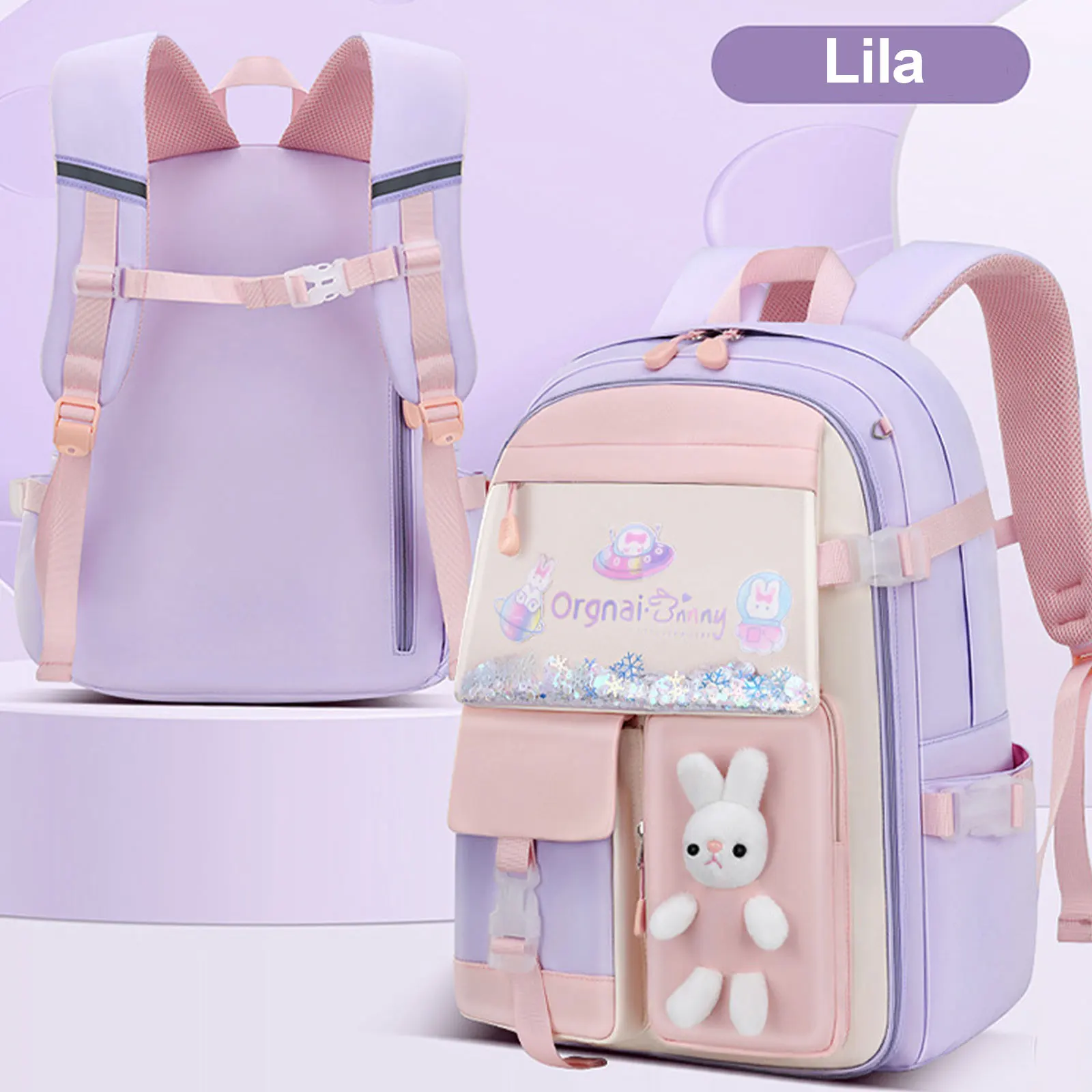 Вместительный школьный рюкзак для девочек-легкий водонепроницаемый