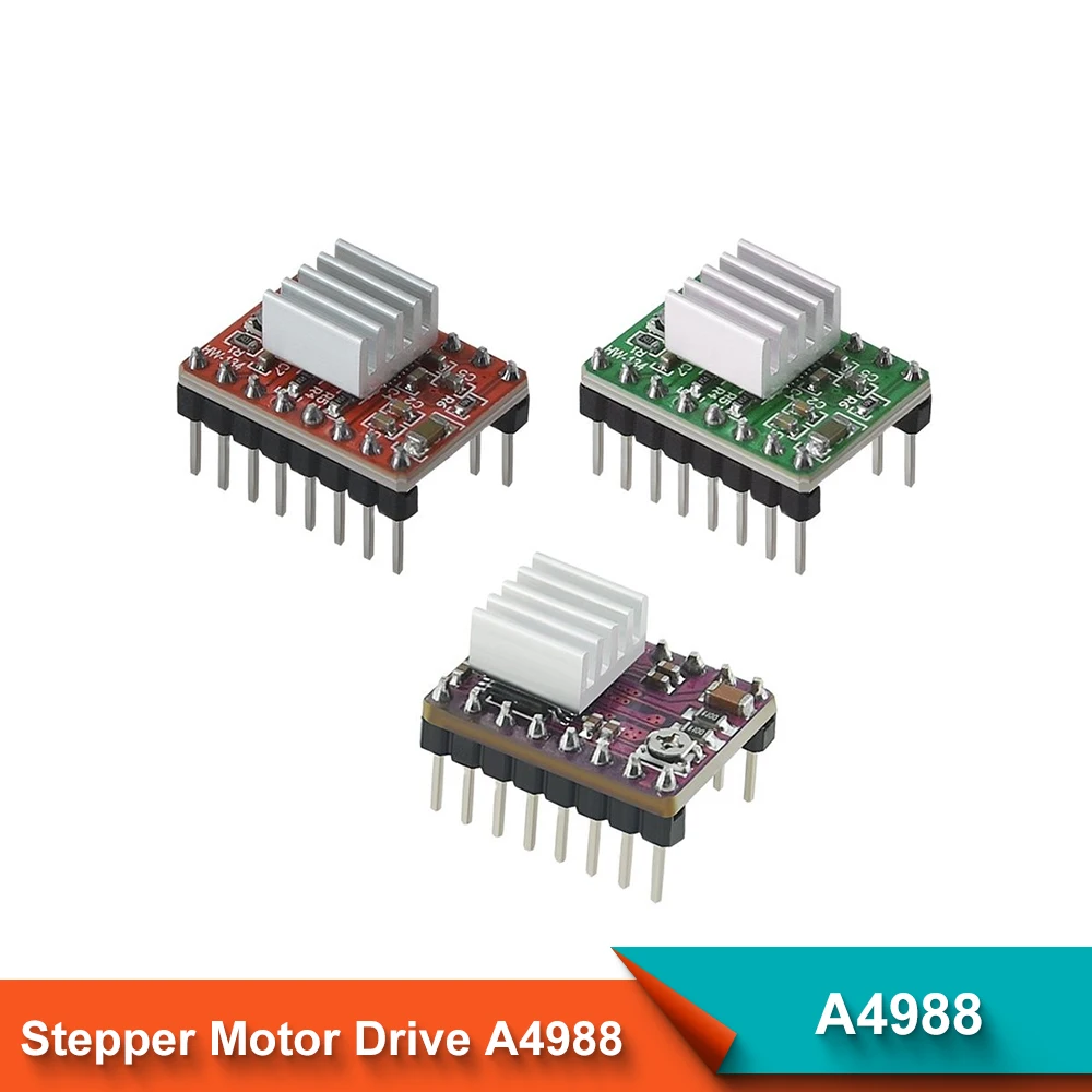 

Запчасти для 3D-принтера A4988 с радиатором, StepStick, переносчик шагового двигателя Reprap, 4-слойная сменная печатная плата 1,4 МКС GEN