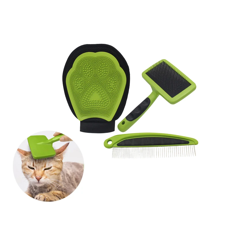 

Dog Cat Brush Gloves to Remove Floating Hair Comb Straight Set Kitten Puppy Grooming Deshedding Bath Massage Pet Cleaning Tools