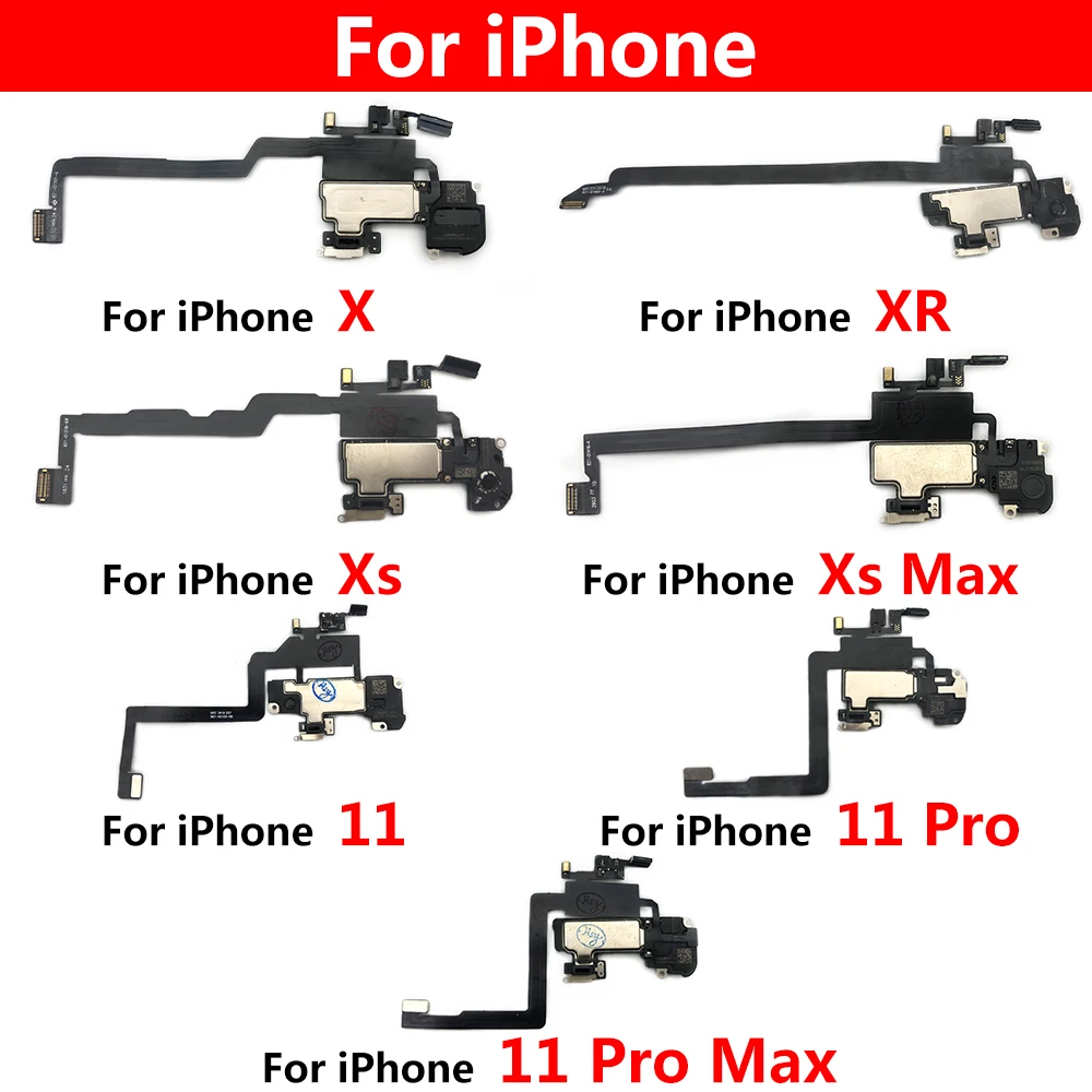 

10 Pcs Ear Earpiece Flex For Iphone X XR XS 11 Pro Max Ear Speaker Replacement Parts