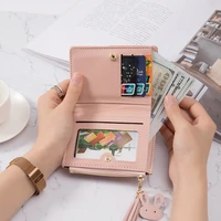 leather womens wallet made pu womens wallet holder card purses women leather of purses coin lady portable foldable
