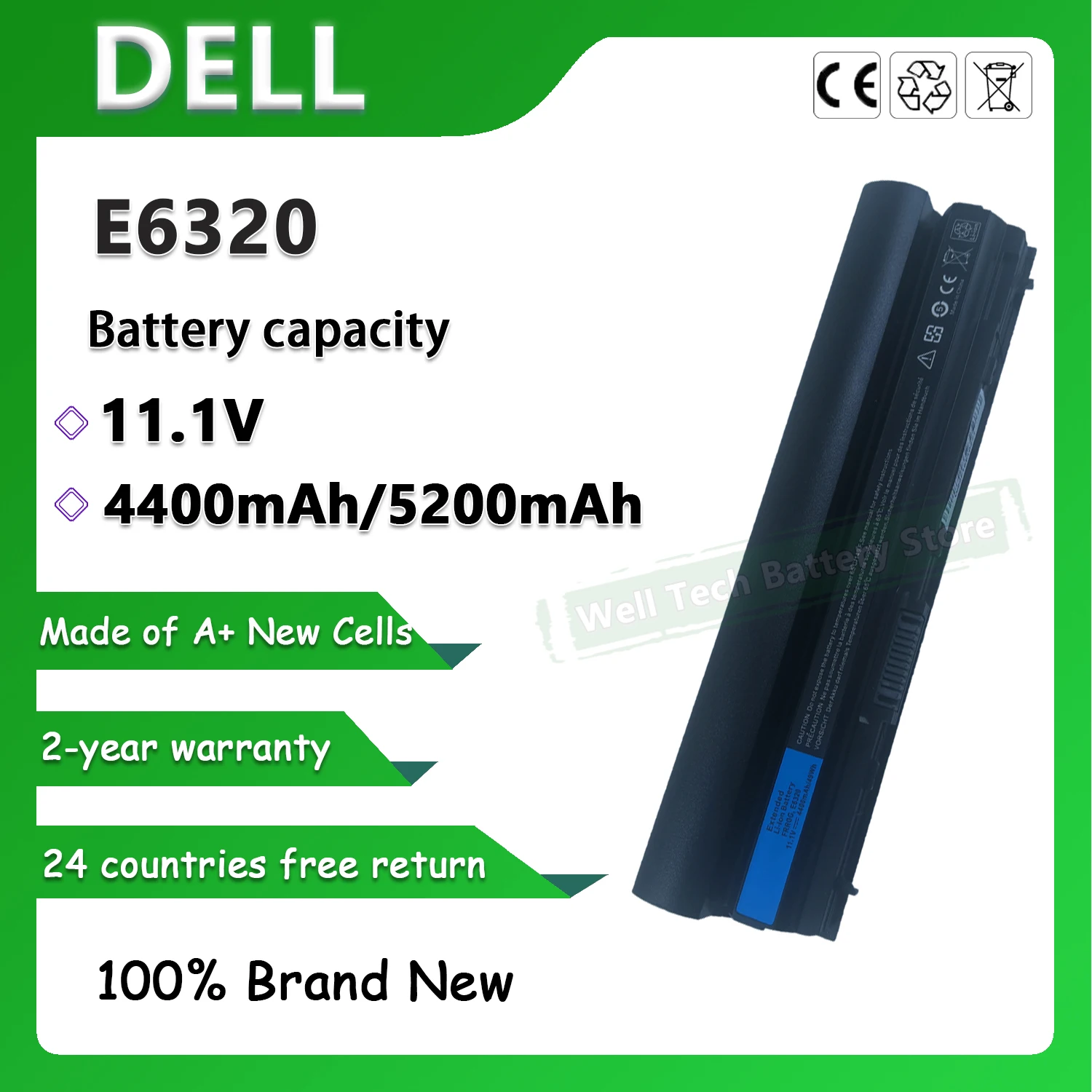 Аккумулятор E6320 для ноутбука DELL Latitude E6220 E6230 E6330 E6430s Series