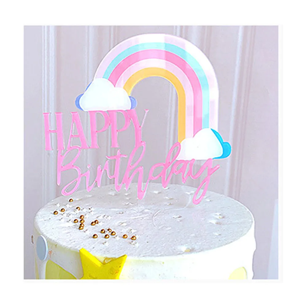 Радужное облако розовое искусственное украшение карточка мужская шляпа