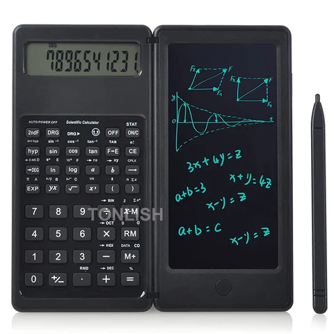TONLISH, научный калькулятор с письменным планшетом, функция 240, инженерные финансы для школьников и офисов