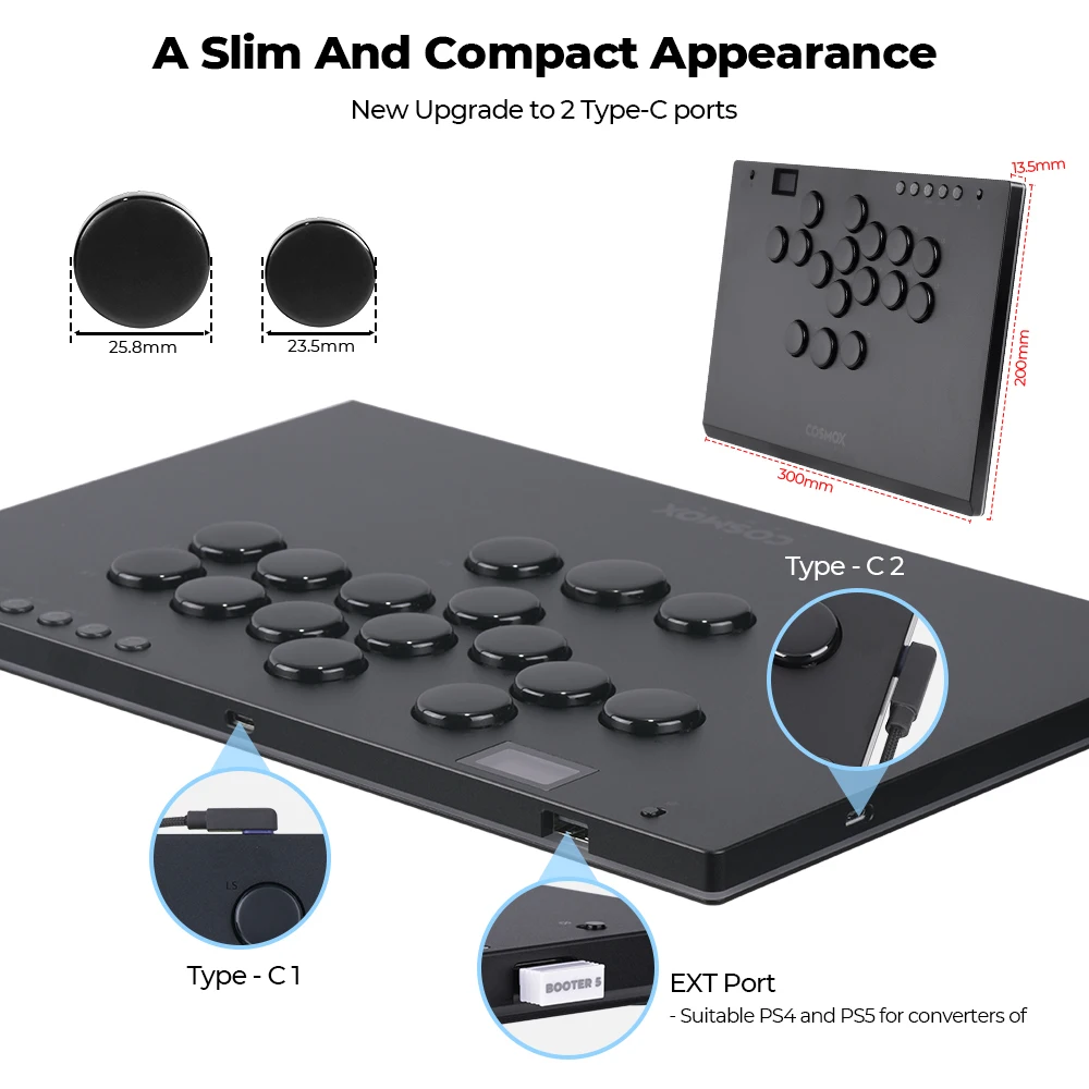 Haute42 M-Ultra Алюминиевый сплав без рычага Arcade Stick Контроллер Hitbox для ПКPS4PS5Switch Аркадный безрычажный контроллер (art.: 3920cd800ab05) - 3920cd800ab05