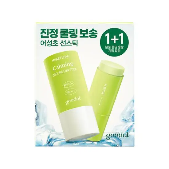 Goodal Clear Houttuynia cordata Успокаивающий охлаждающий солнцезащитный крем 38 г (19 + 19
