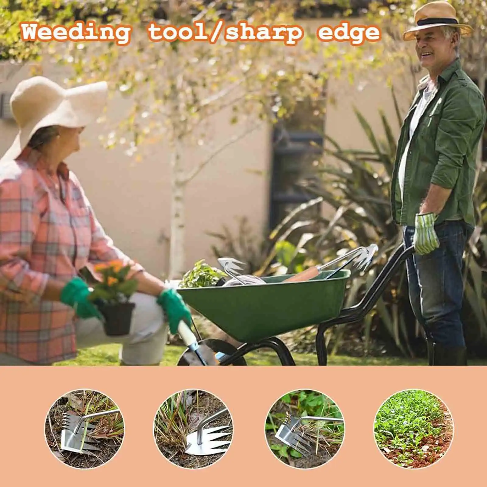 Садовая мотыга с деревянной ручкой - Многозадачный инструмент для прополки