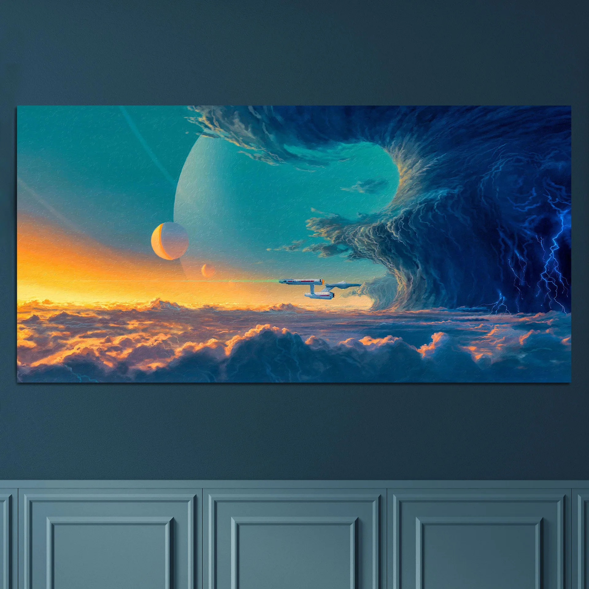 

Custom Star Trek Poster Hanging Painting Cross-border Hot Selling Frameless Canvas Painting Core