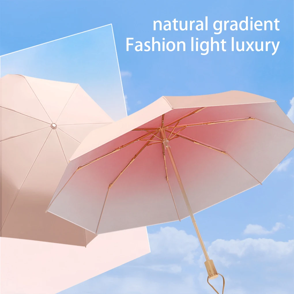 

Girl Umbrella Waterproof Wind Resistant Portable Foldable Double Layer Umbrellas Vinyl Sunshade Sunscreen Compact Parasol