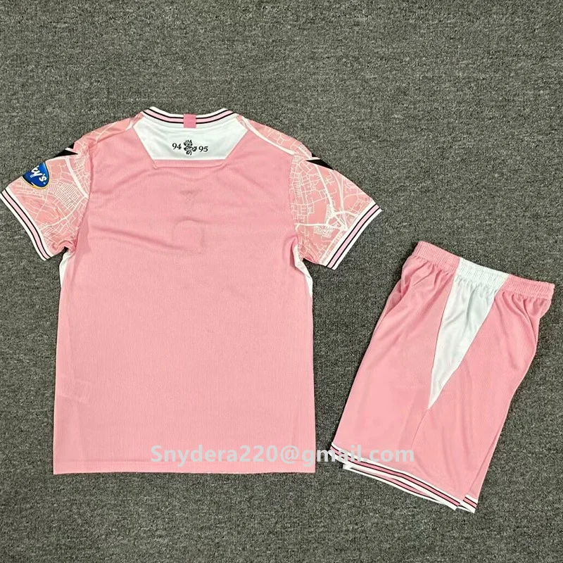 24/25 Kids Rovers Третья розовая быстросохнущая одежда Тренировочные рубашки Blackburn