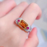 high end jewelry 100 natural gemstones 925 sterling silver citrine mens ladies rings party gift marry wedding birthday new