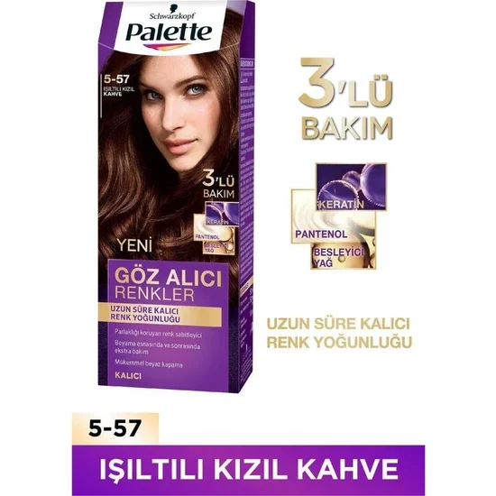 S In Schwarzkopf Palette 5-57 Luminous Red Brown Hair Color