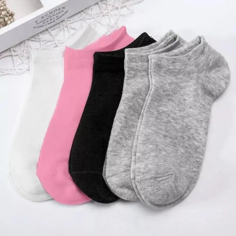 Kit 12 Pair Women's Multicolor Casual Short Cano Color Varied Socks