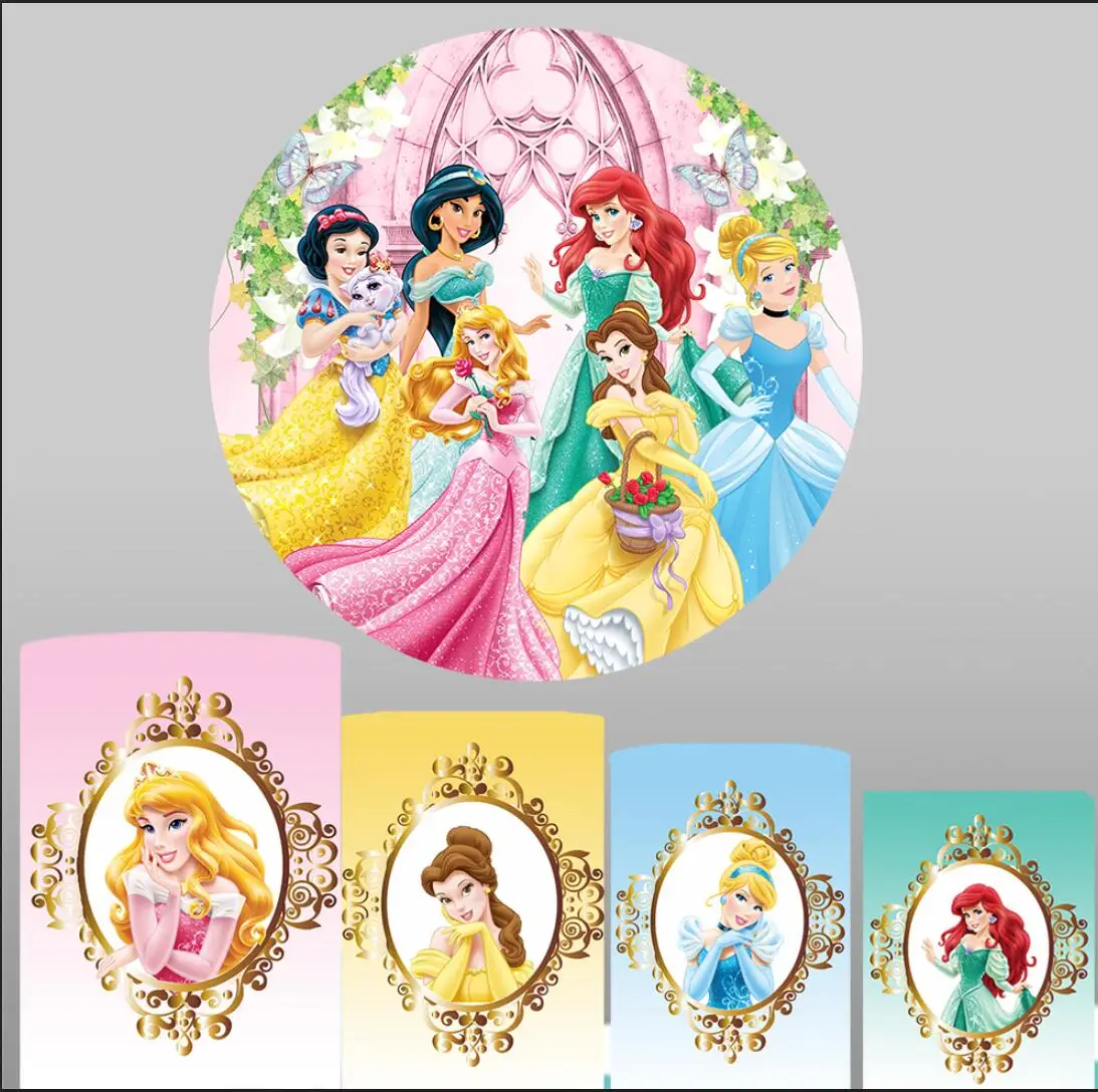 Cartoon Girls Baby Shower Table Cover