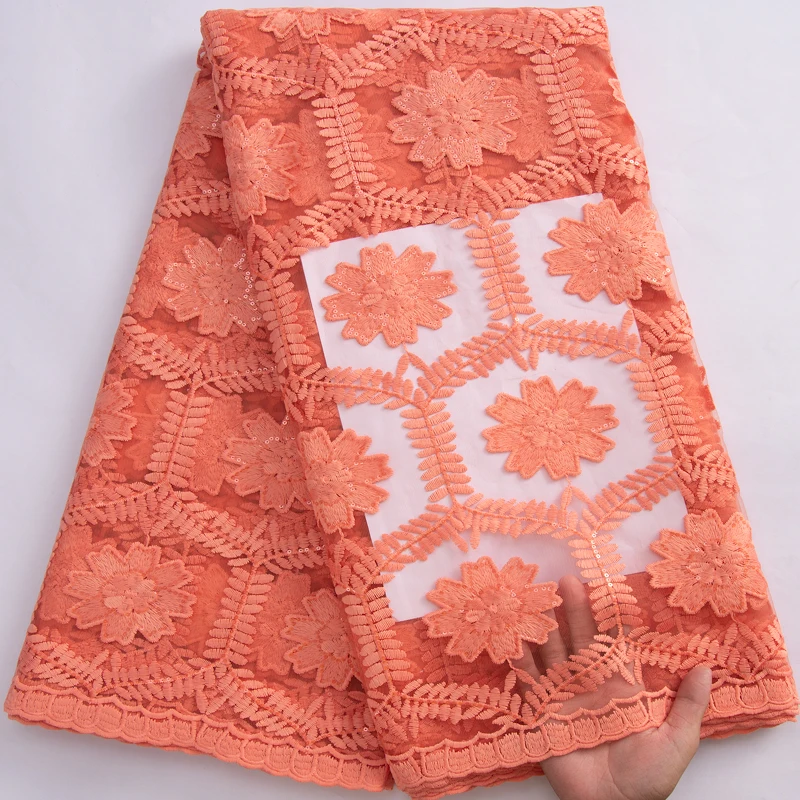 

Кружевная африканская кружевная ткань SJD 2022, Высококачественная французская сетчатая кружевная ткань с блестками для шитья вечерних плать...