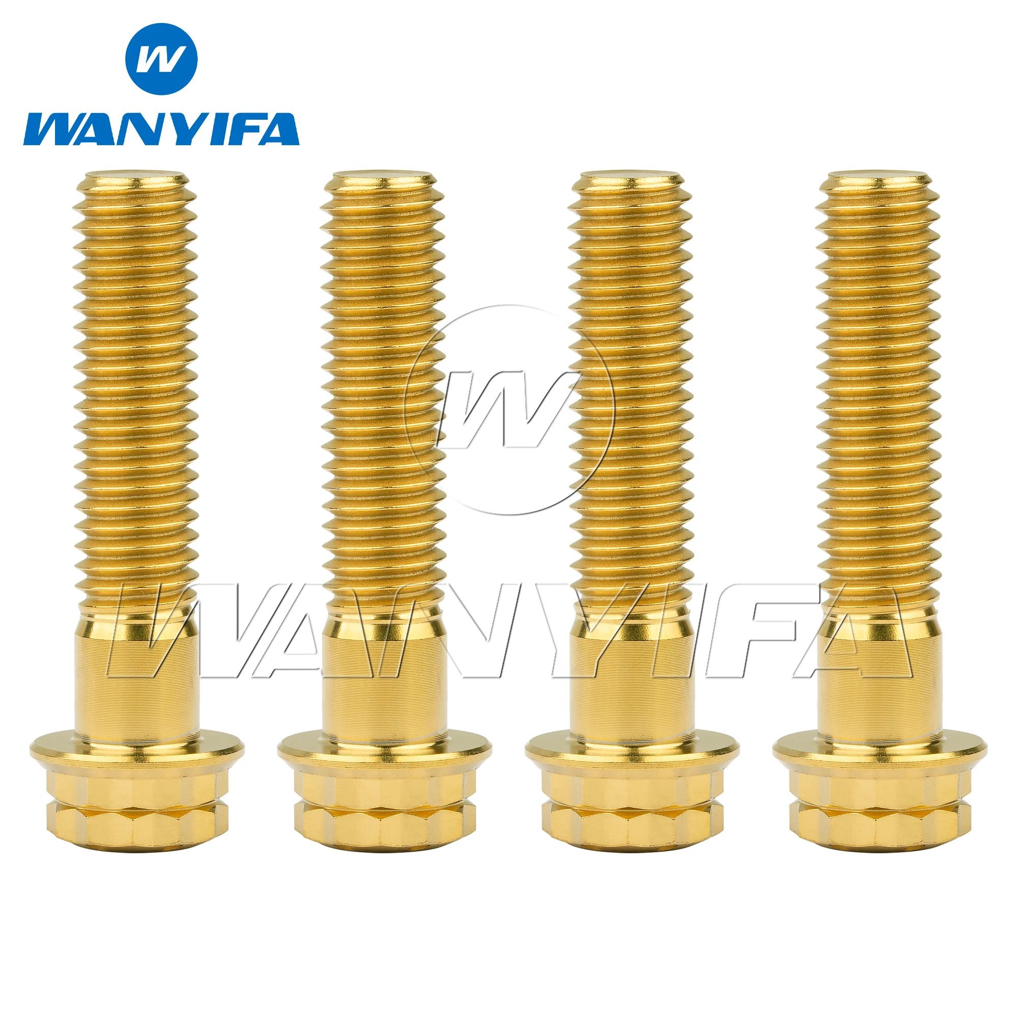 Wanyifa 4 шт. титановый болт M8x15 20 25 30 35 40 45 50 55 60 65 80 мм фланец 12-точечная звездообразная