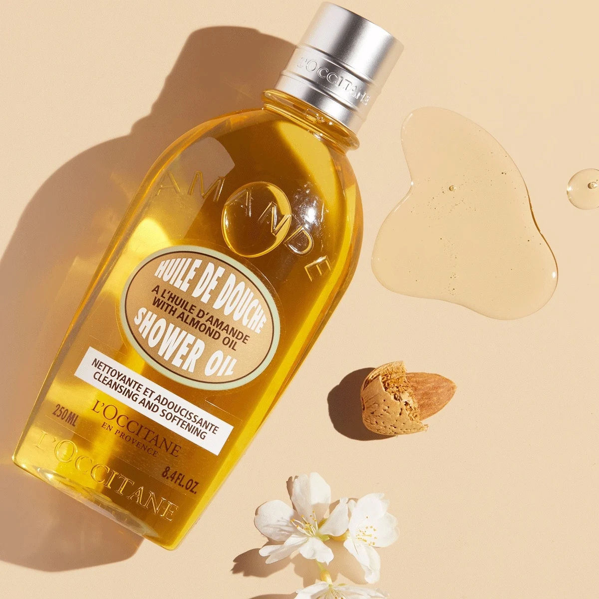 Масло для душа миндальное. L'Occitane Almond Shower Oil. Миндальное масло французский. Масло для душа l'Occitane en Provence Almond.