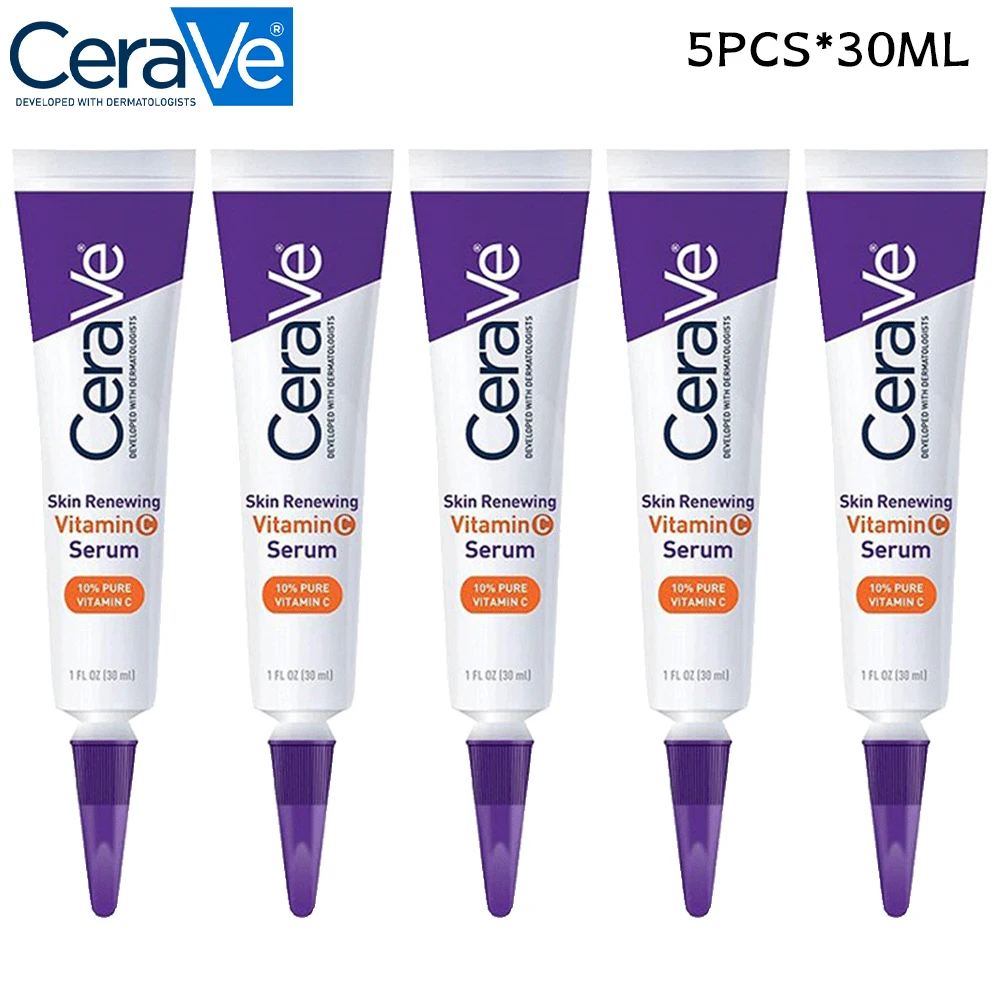 

5PCS CeraVe Skin Renewing Vitamin C Serum 30ml Anti-aging and Fine Lines Gentle and Non-irritating Repairing the Barrier Care