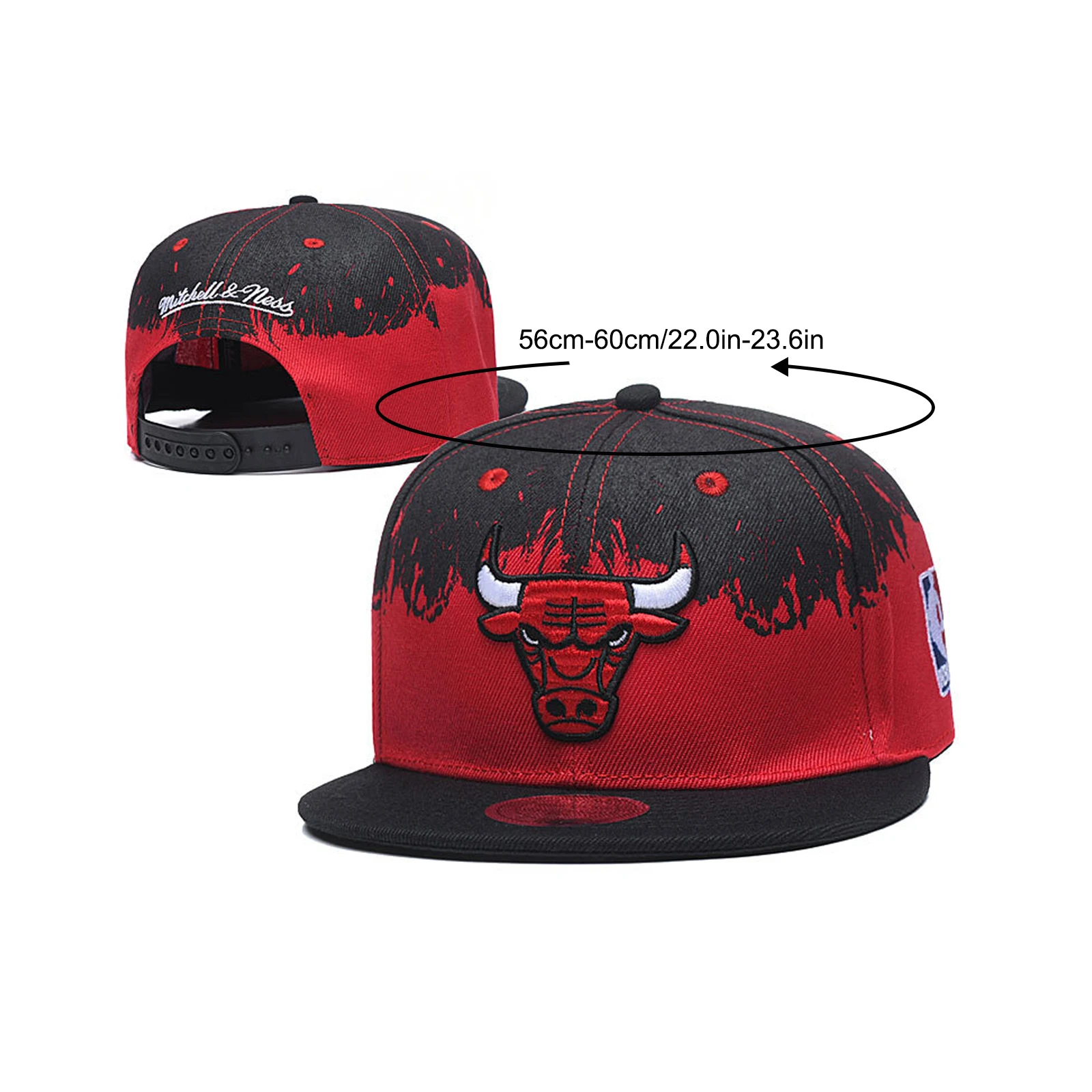Кепка Chicago Bulls Snapback Cap Регулируемая черная шляпа NBA