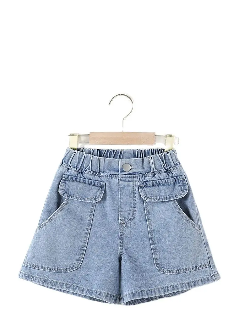

Spring/Summer Light Blue Denim Shorts for Girls