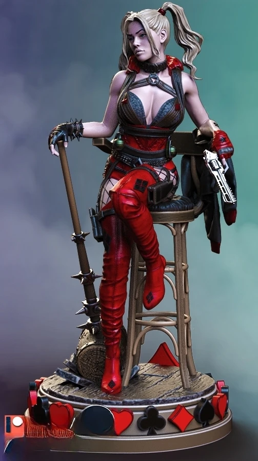 1/9 Harley Quinn Несобранная Неокрашенная Фигурка из смолы
