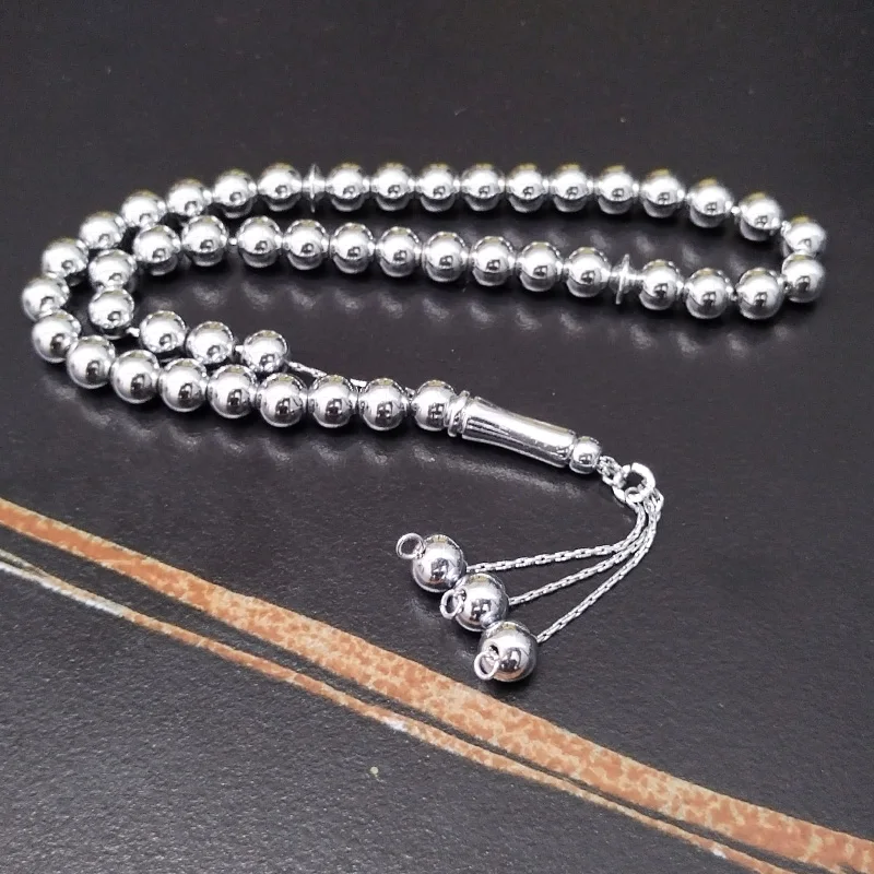 Фото Металлические бусины Tasbih 45, Тайваньская технология обработки, без выцветания, мусульманские бусины, браслет, Исламский подарок, четки №2